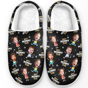 Custom Photo A Parent's Heart Finds Joy In A Child's Smiles - Personalized Slippers - Christmas Gift For Family Members - NA94