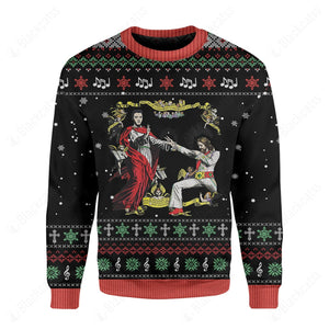 Christmas Jesus And Elvis Custom Ugly Sweatshirt For Men And Women