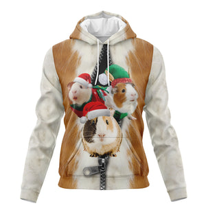 Guinea Pig Group Christmas Hoodie For Men And Women