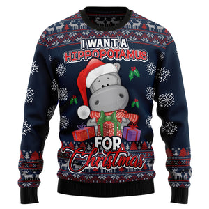 I Want A Hippopotamus Ugly Christmas Sweater