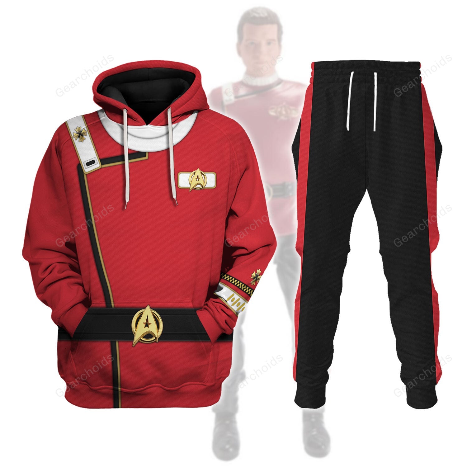 Star Trek Admiral James T. Kirk Costume Officer Hoodie Sweatshirt Sweatpants