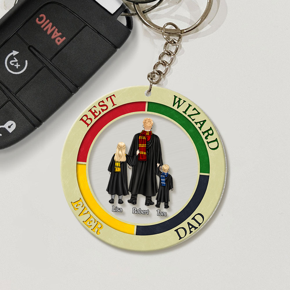 Harry Potter The Best Wizard - Personalized Acrylic Keychain - Gift For Dad, Fathers Day  - CL25 NA94