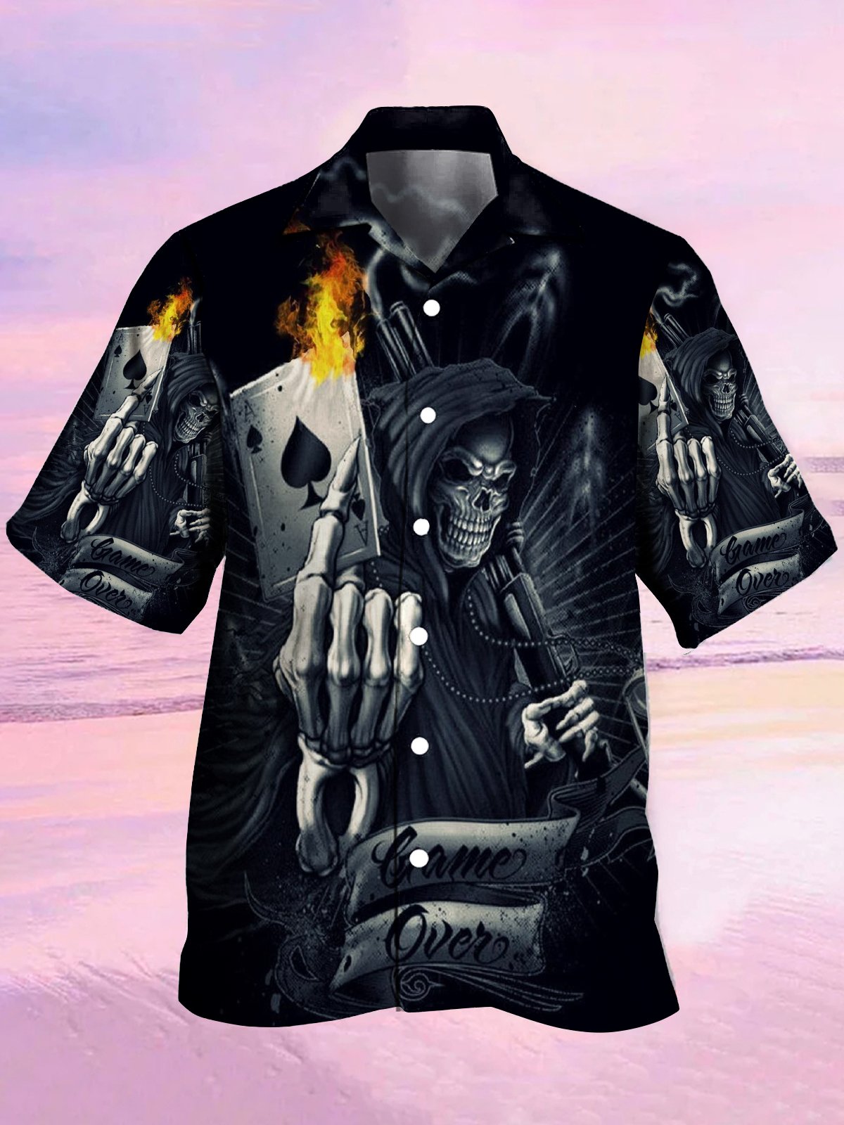 Skull Love Darkness Hawaiian Shirt