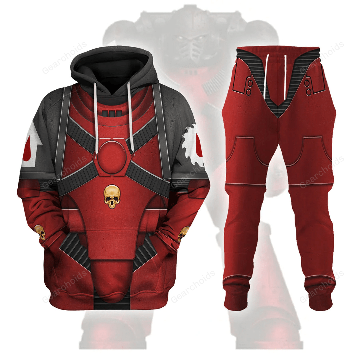 Pre-Heresy Flesh Tearers in Mark IV Maximus - Costume Cosplay Hoodie Sweatshirt Sweatpants WHHS189