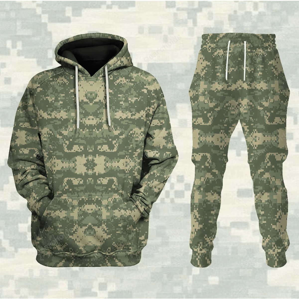 US ACU Or Universal Camouflage Pattern (UCP) CAMO Hoodie Sweatshirt Sweatpants