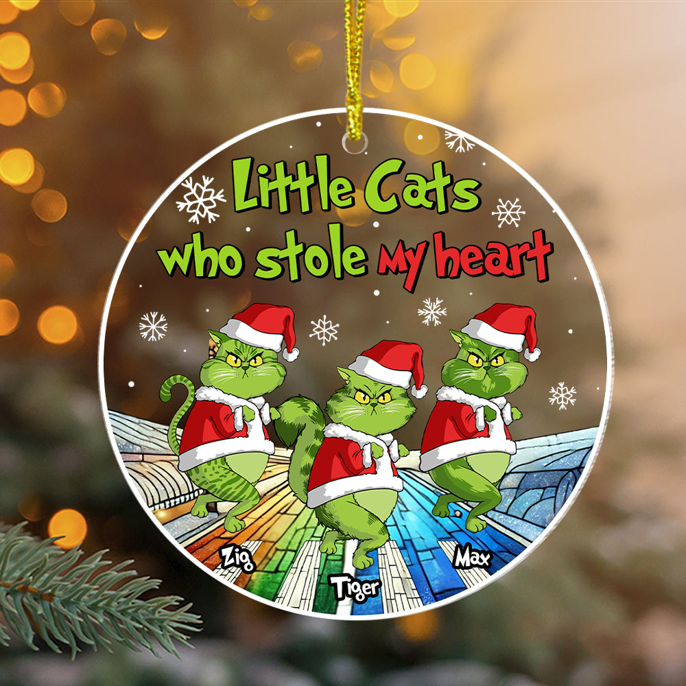 Little Cats Who Stole My Heart Grinch - Gift For Cat Lover, Pet Lovers - Personalized Acrylic Ornament - CL16 NH96