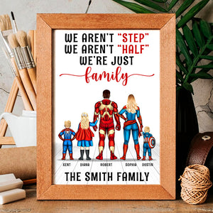 Not Step Not Half Just Family Personalized Father's Day Gift For Stepdad Stepmom Canvas Poster Framed - CL02 PT