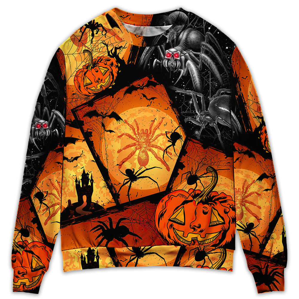 Halloween Spider Pumpkin Scary - Sweater