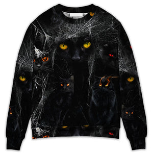 Halloween Black Cat In The Dark - Sweater