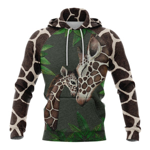 Mother's Love Giraffe Hoodie For Men And Women