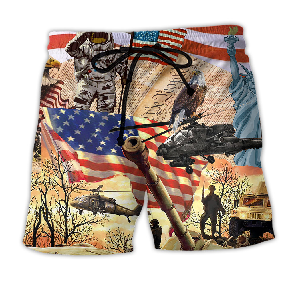 America Independence Day We The People Beach Short