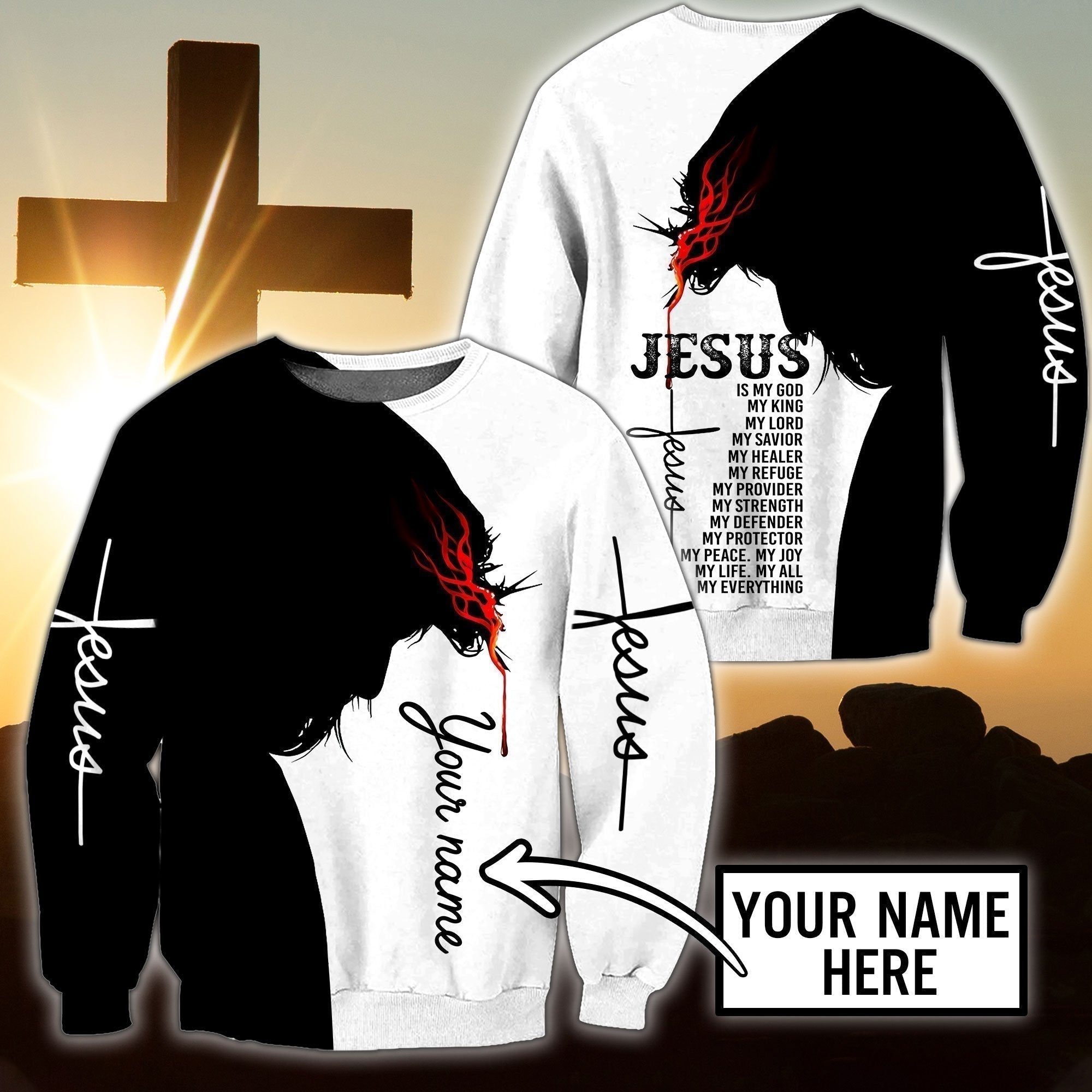 Personalized Christian Jesus Child Of God Crewneck Sweater For Men & Women