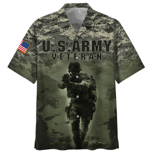 Us Amry Brave Soldier Hawaiian Shirt