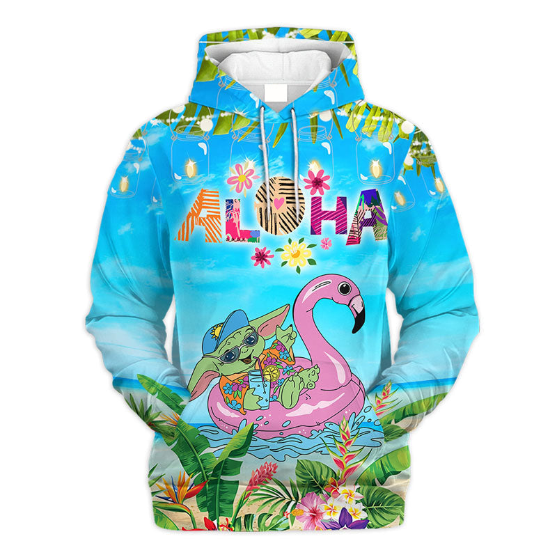 Star Wars Baby Yoda Aloha Summer Gift For Fans - Hoodie