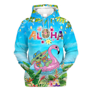 Star Wars Baby Yoda Aloha Summer Gift For Fans - Hoodie