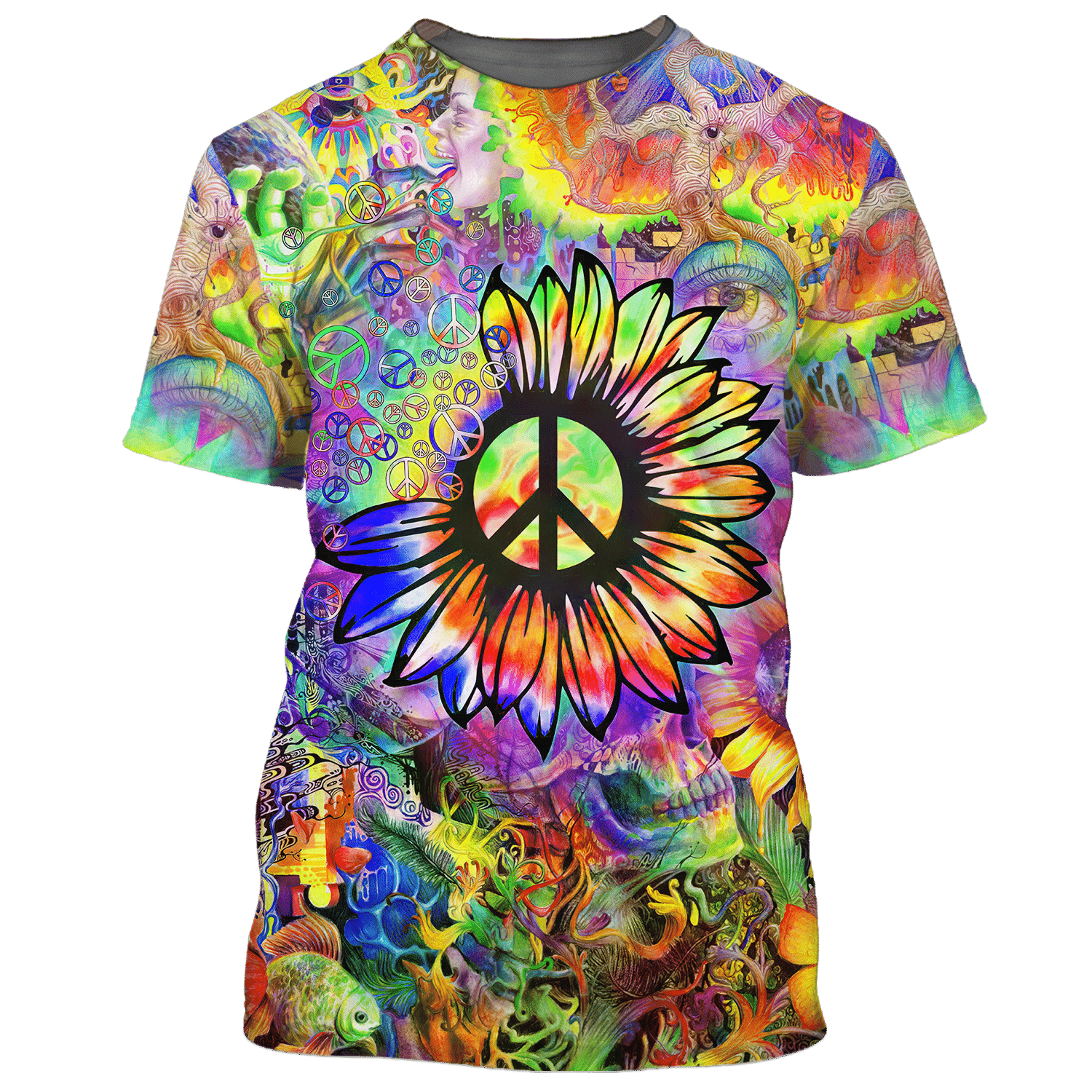 Hippie Sunflowers, Creatures Under The Sea - T-Shirt