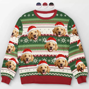 Custom Photo We Whisker You A Merry Christmas - Personalized Ugly Sweater - Christmas Gift For Pet Lovers - NA94