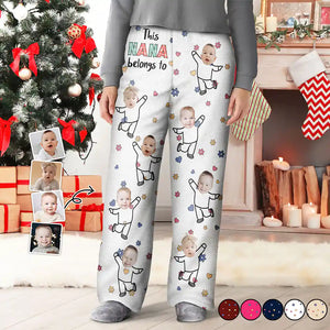 Custom Photo This Nana Belongs To Grandkids - Gift For Husband, Wife, Couple - Personalized Pajama Pants NA94