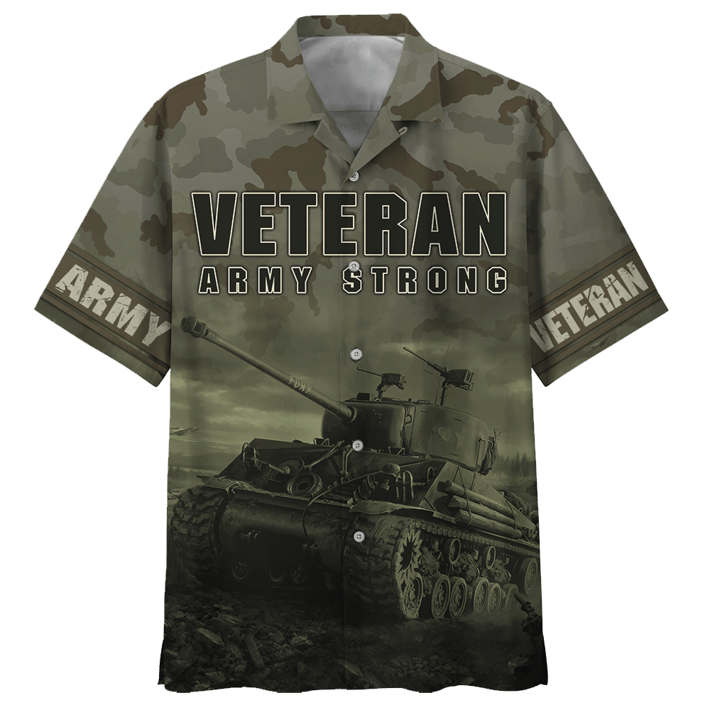 Veteran Army Strong Tank Hawaiian Shirt