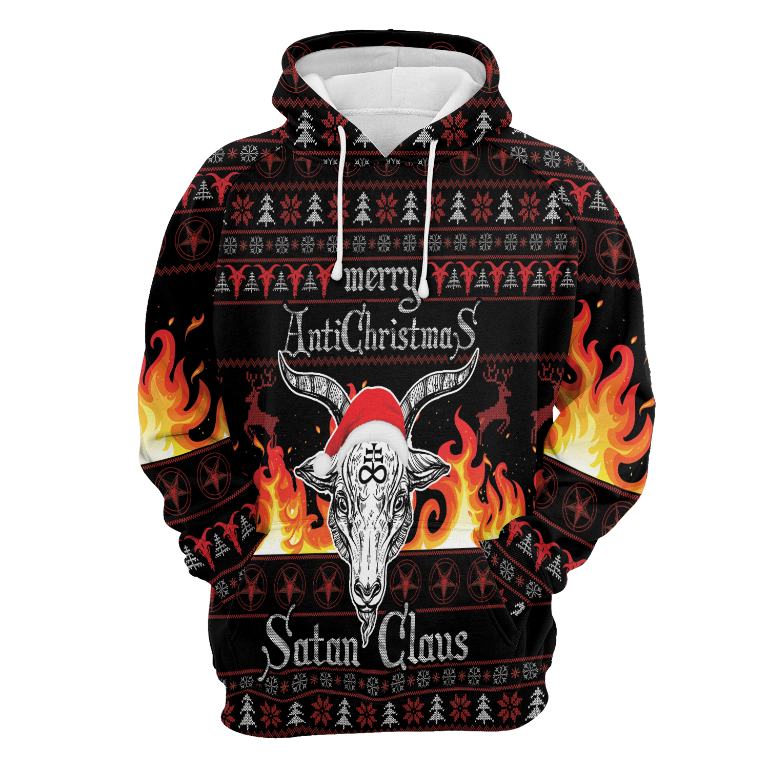 Satan Claus Merry AntiChristmas Hoodie For Men And Women