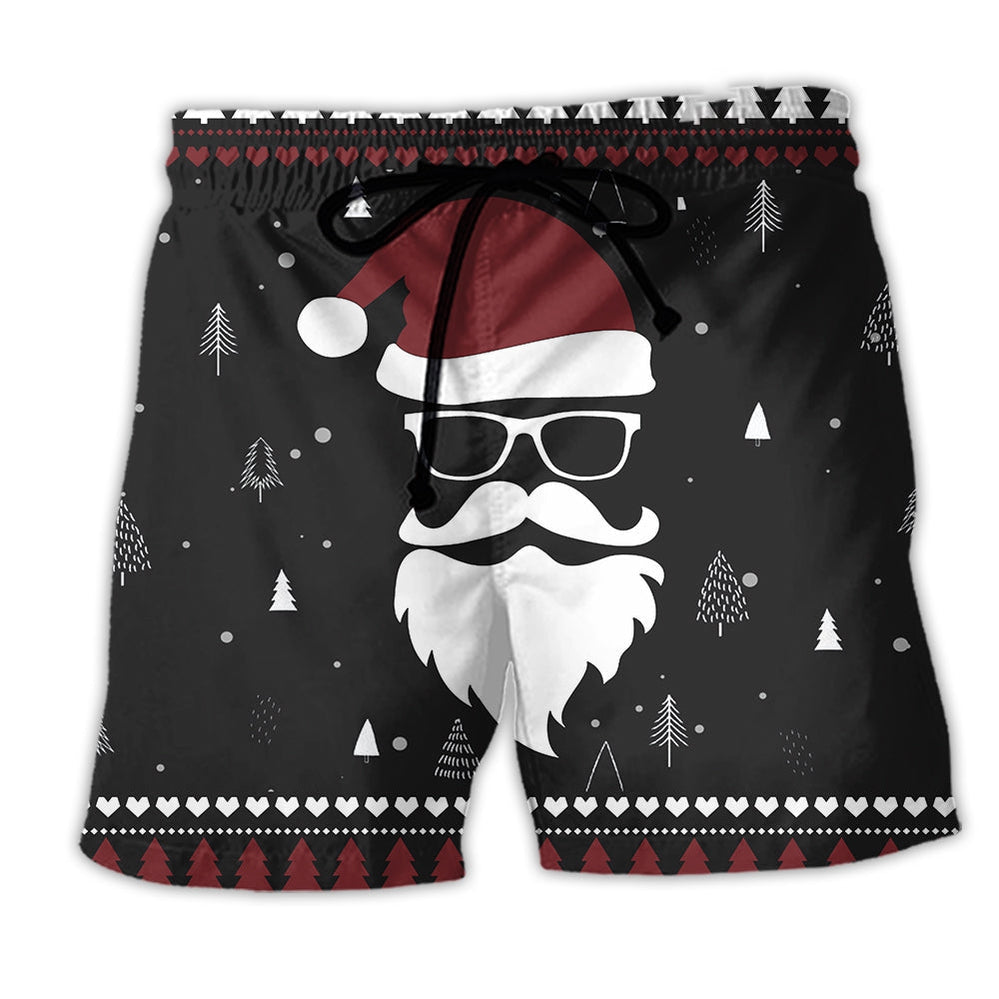 Up On The Rooftop Click Click Click Santa Claus Dark Style - Beach Short
