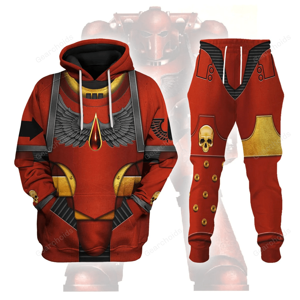 Pre-Heresy Blood Angels in Mark IV Maximus Power Armor - Costume Cosplay Hoodie Sweatshirt Sweatpants WHHS192