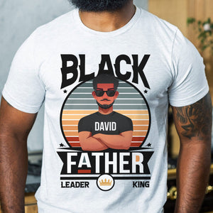 Black Father Black King - Personalized Shirt - Gift For Dad, Fathers Day, Black African - CL50 NA94