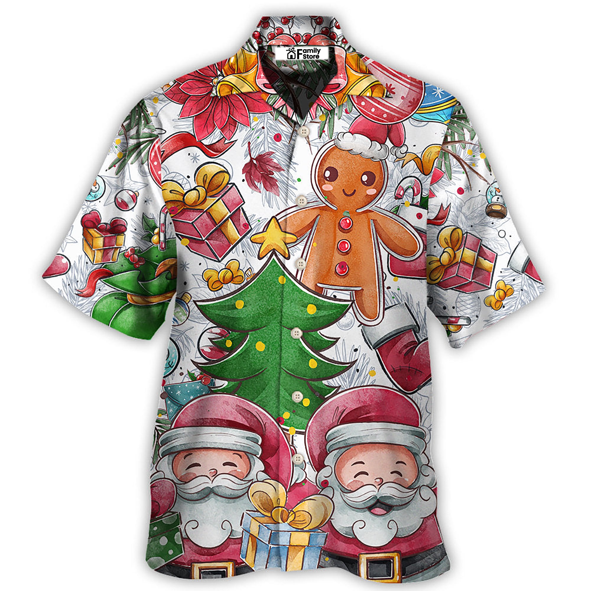 Christmas Santa Cutie Winter Snowman Gingerbread - Hawaiian Shirt