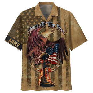 Home Of The Free Because Of The Brave Gun Hawaiian Shirt