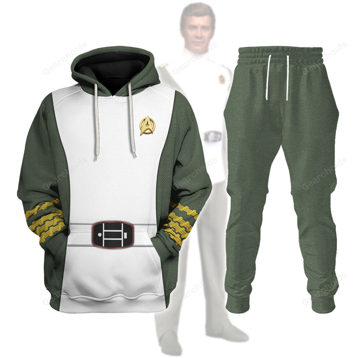 Star Trek James T. Kirk Flag Officer Starfleet Hoodie Sweatshirt Sweatpants