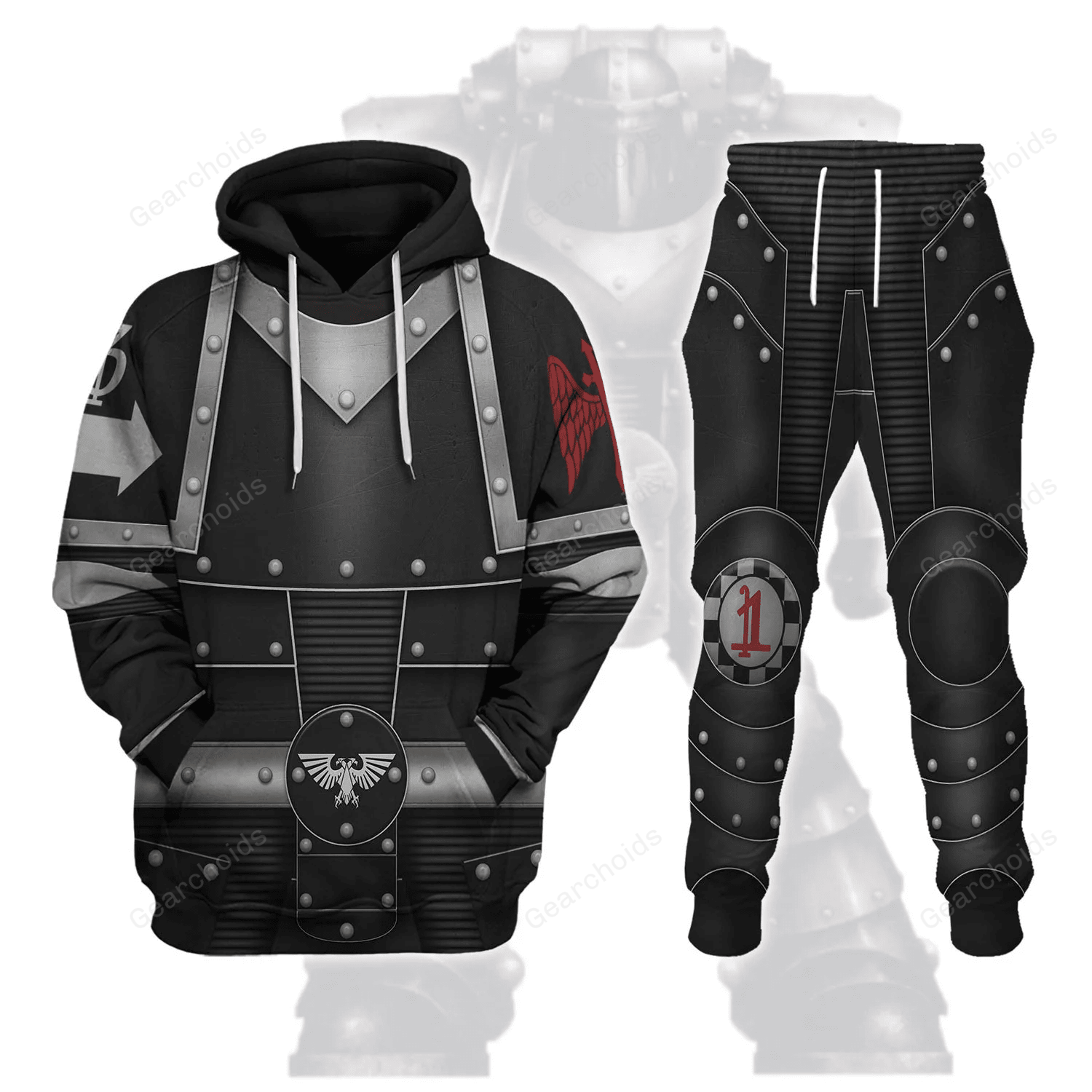 Pre-Heresy Dark Angels in Mark II Crusade - Costume Cosplay Hoodie Sweatshirt Sweatpants WHHS155