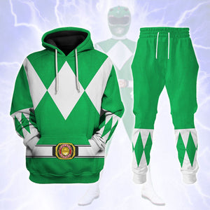 FamilyStore Green Ranger Mighty Morphin The Movie (1995) C1 - Hoodie Set, Sweatshirt, Sweatpants PRHS84