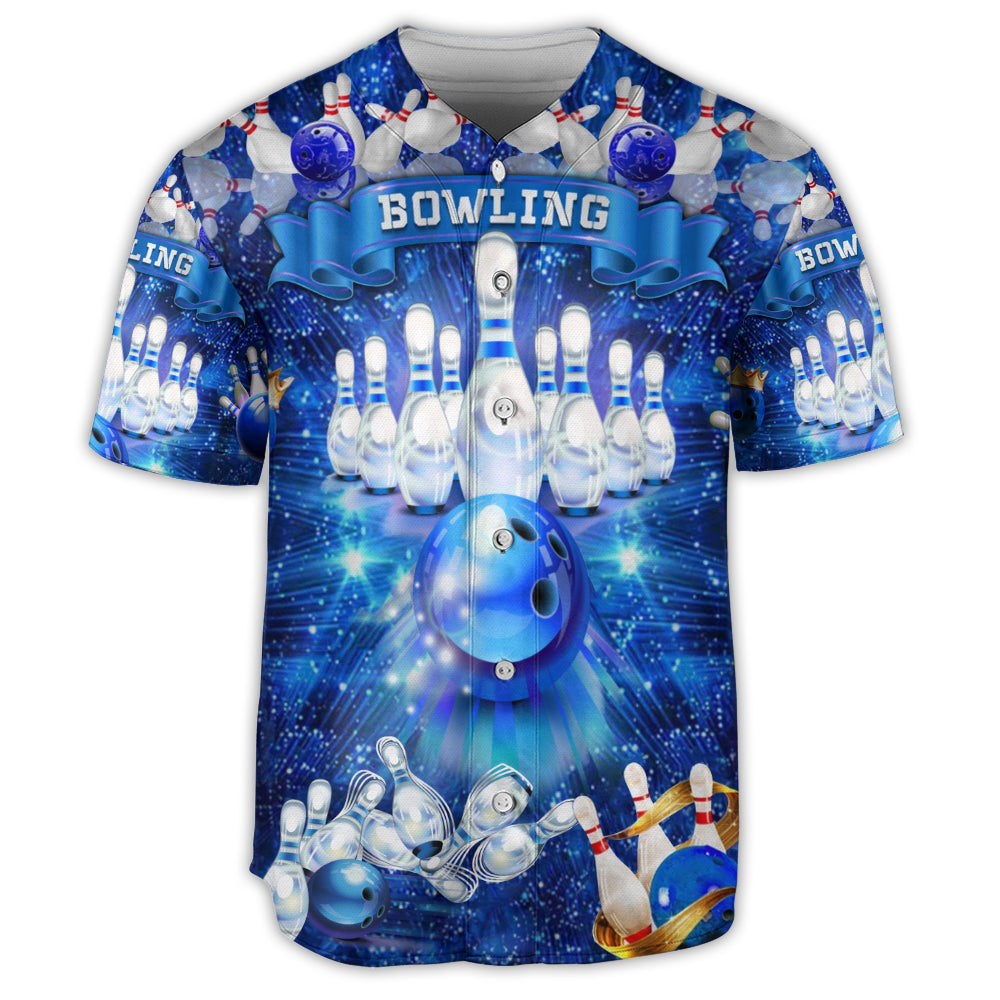 Bowling Is The Best Part Of My Day Blue - Baseball Jersey