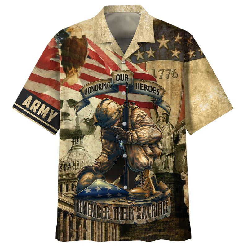 Veterans 1776 Honoring Our Heroes - Hawaiian Shirt