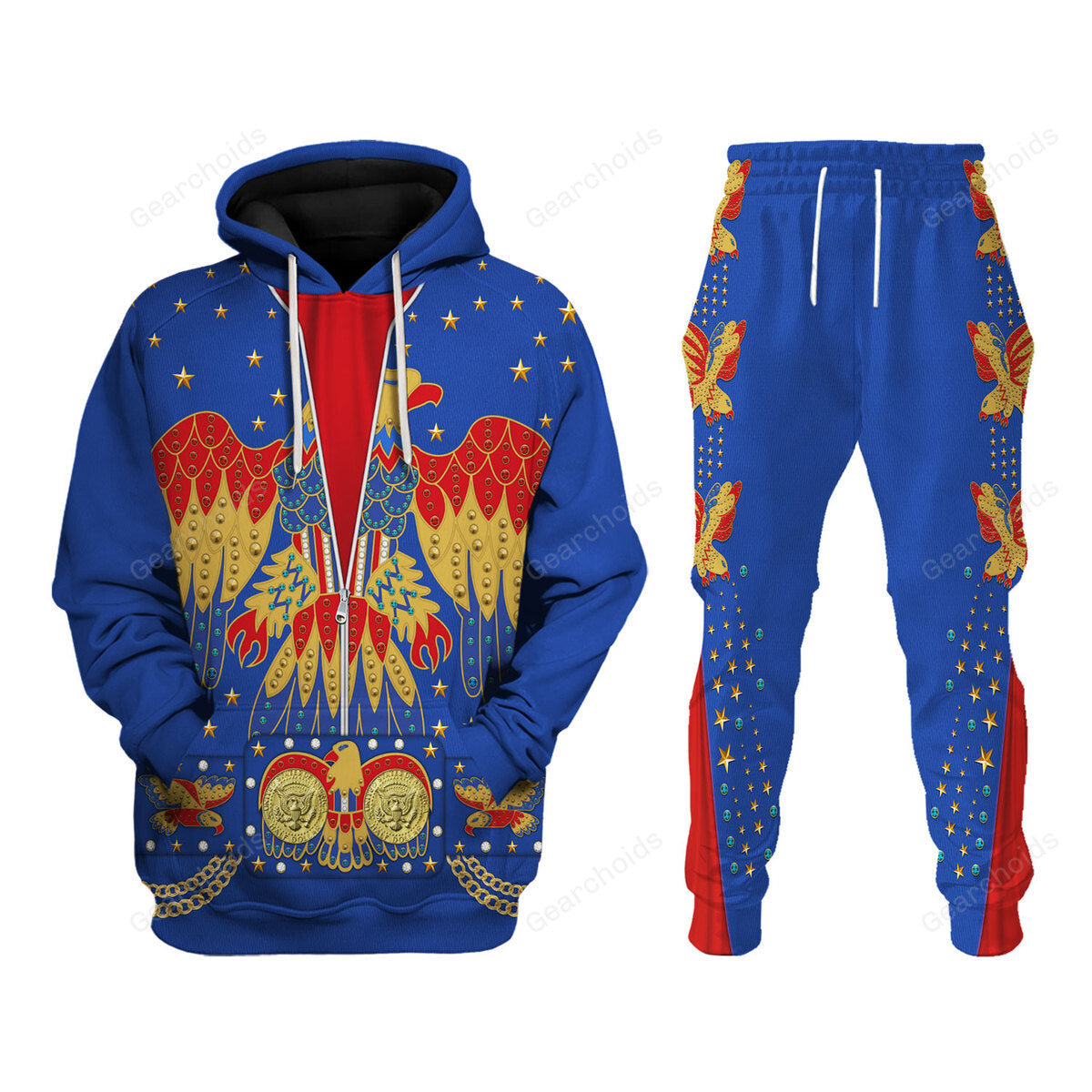 Elvis EAGLE Blue - Costume Cosplay Hoodie Sweatshirt Sweatpants