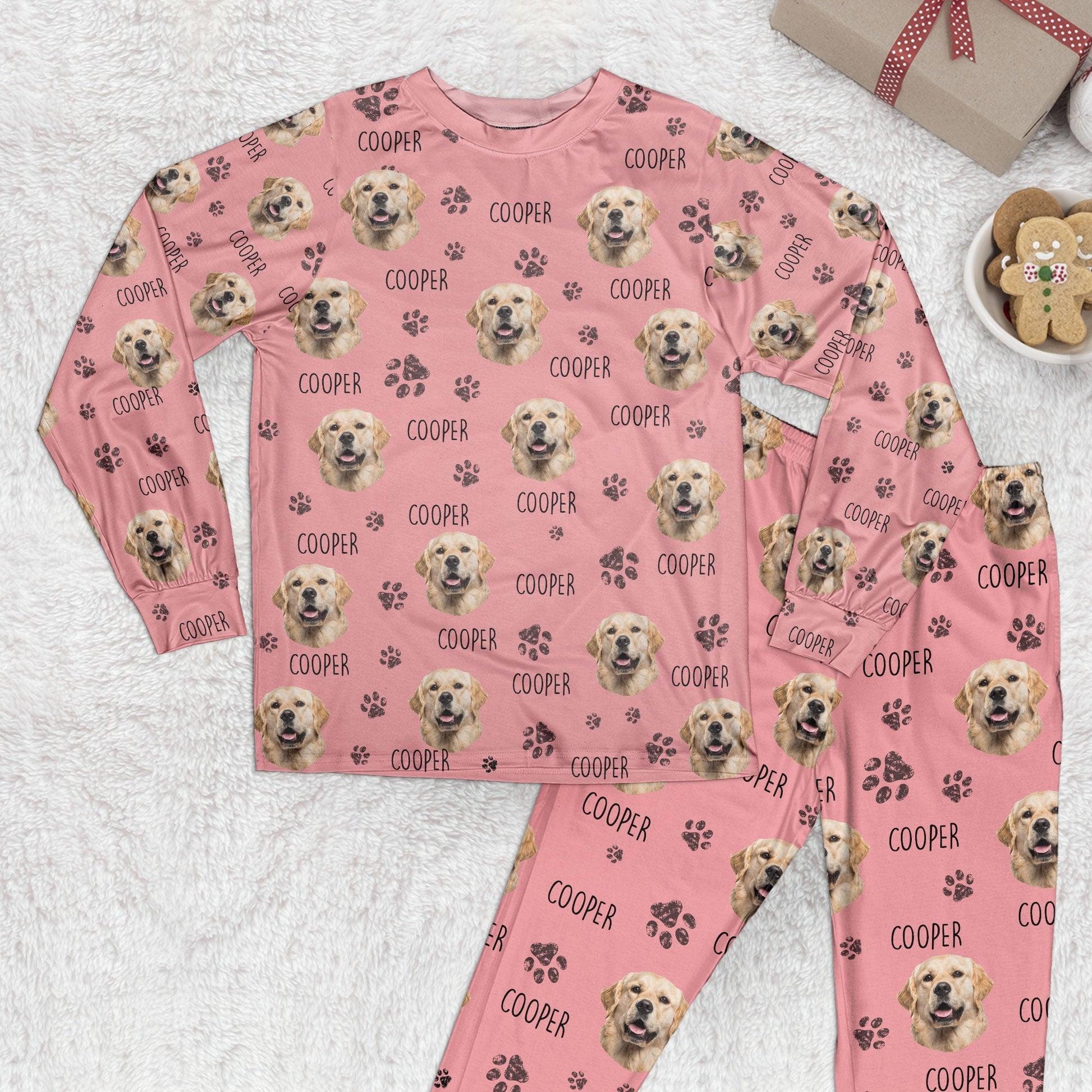 Custom Photo Dog Cat Little Paw Paw - Personalized Unisex Pajamas Set - Gift For Pet Lovers, Pet Owners - NA94