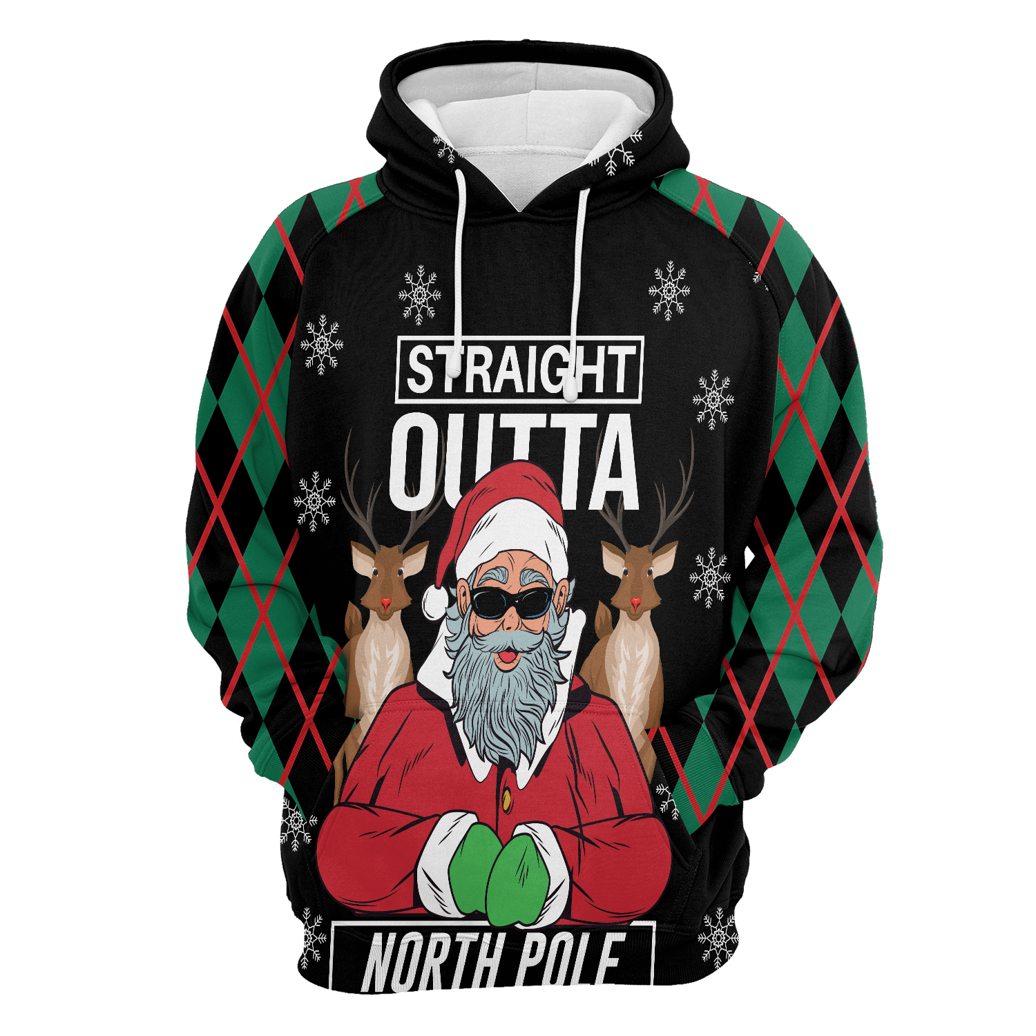 Santa Claus Straight Outta North Pole Hoodie For Men And Women