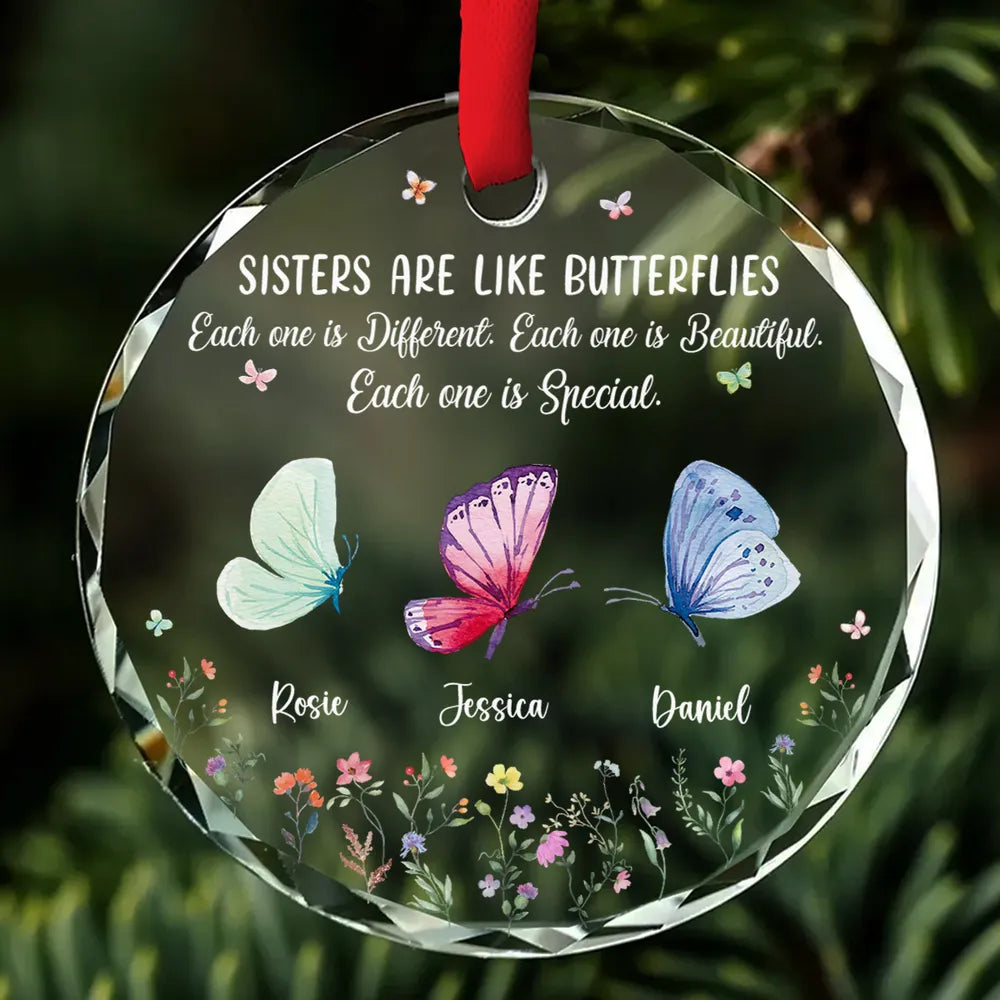 Sister Are The Gardeners Of Our Souls - Personalized Glass Ornament - Gift For Sisters - NA94