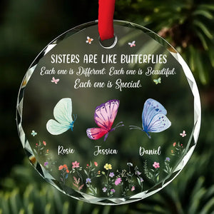 Sister Are The Gardeners Of Our Souls - Personalized Glass Ornament - Gift For Sisters - NA94