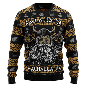 Valhalla La La La Ugly Christmas Sweater For Men And Women