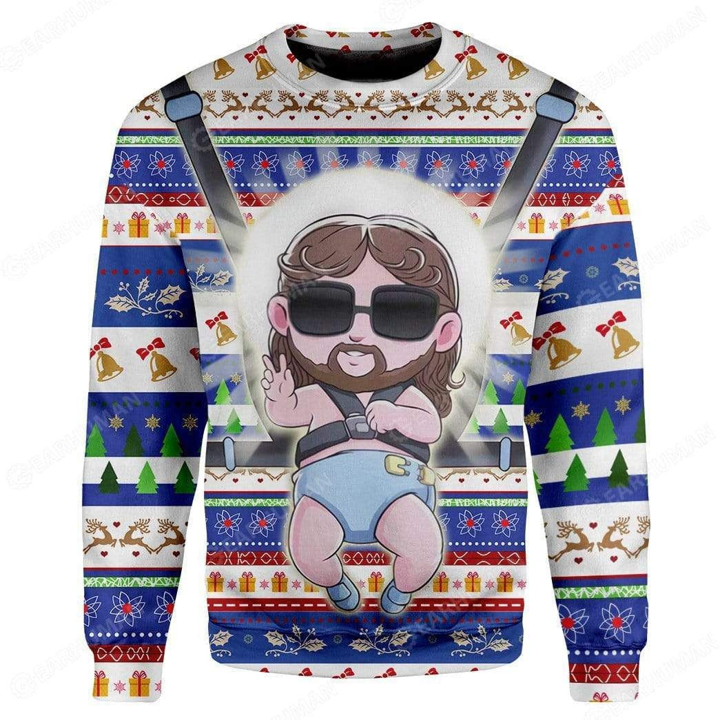 Custom Cosplay Baby Jesus Ugly Sweatshirt - Funny Gift Christmas For Family Memmber