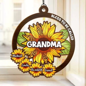 Bless To Be Called Nana - Personalized Window Hanging Suncatcher Ornament - Gift For Mom, Grandma, Mother's Day | NA94