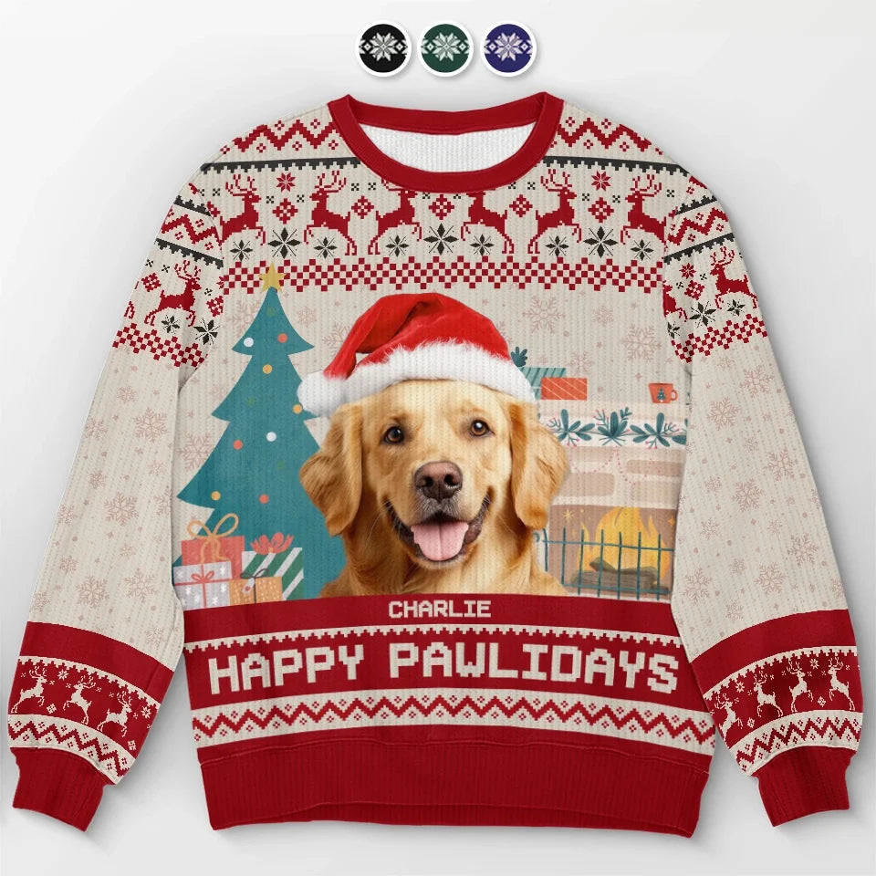 Custom Photo Dog Cat You're The Best Present Ever - Personalized Ugly Sweater - Christmas Gift For Pet Lovers, Dog Cat Mom Dad NA94