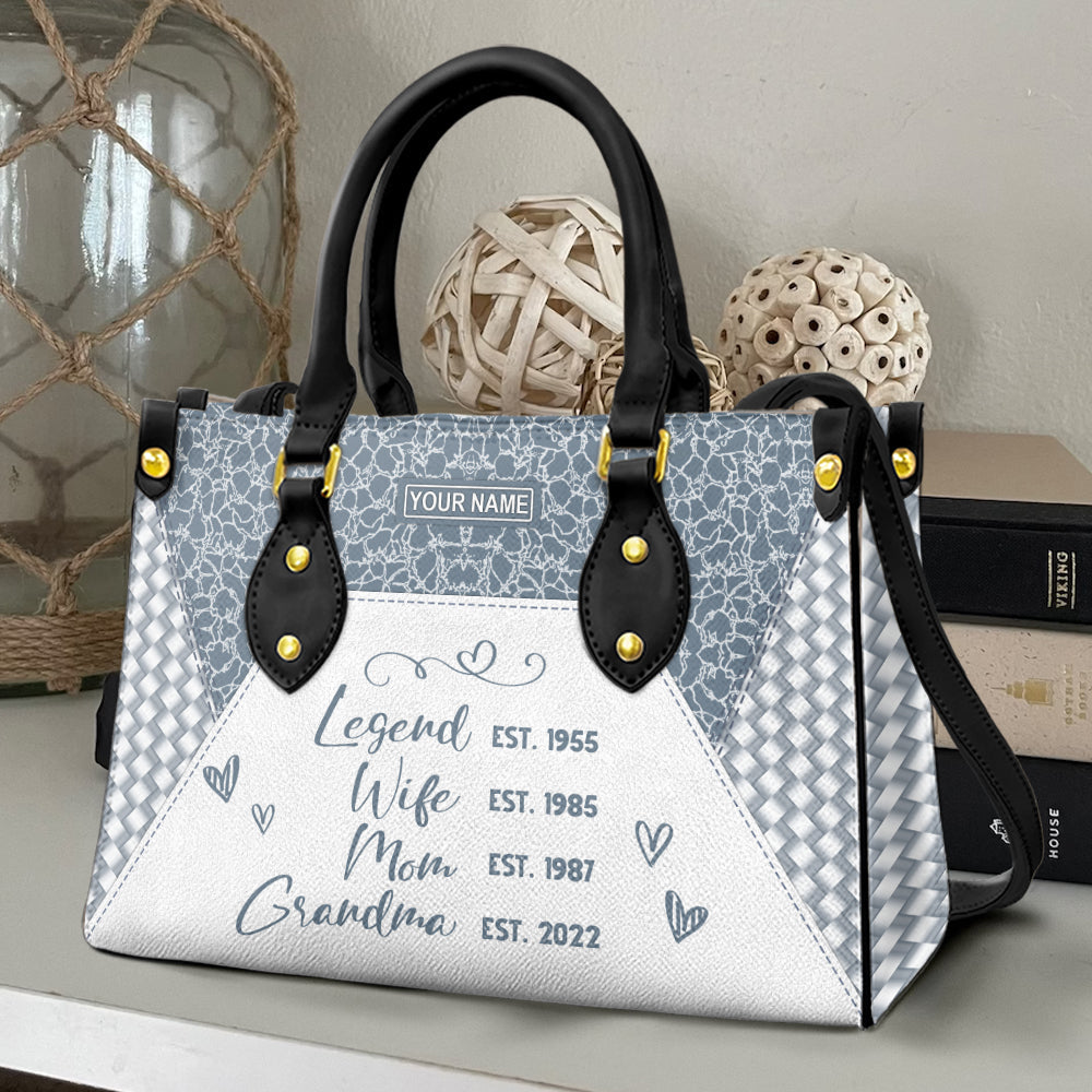 Legend Mom We Love You - Personalized Leather Bag - Gift For Mother, Grandma, Grandmother, Mother's Day NA94