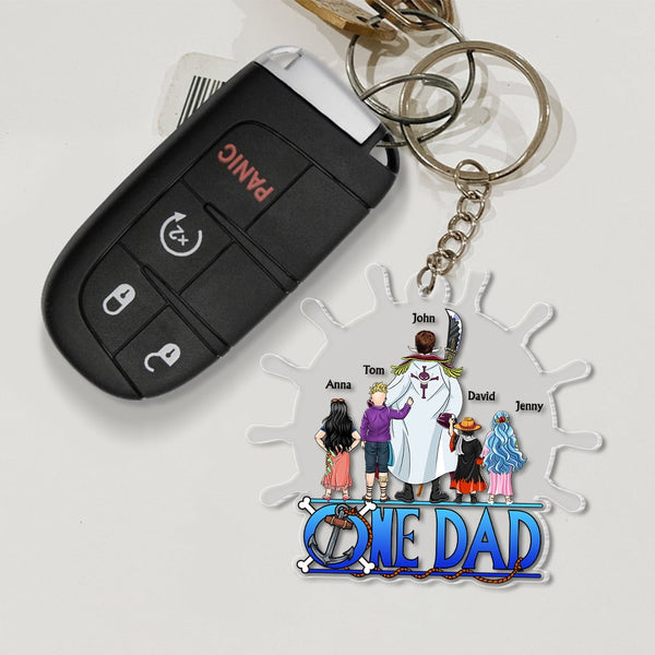 OnPi Pirate Adventure Best Dad In The Ocean - Personalized Acrylic Keychain - Gift For Dad, Fathers Day  - CL11 NA94