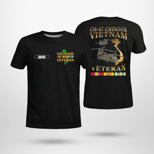 Personalized Veterans CH-47 Chinook Vietnam Veteran T-Shirt