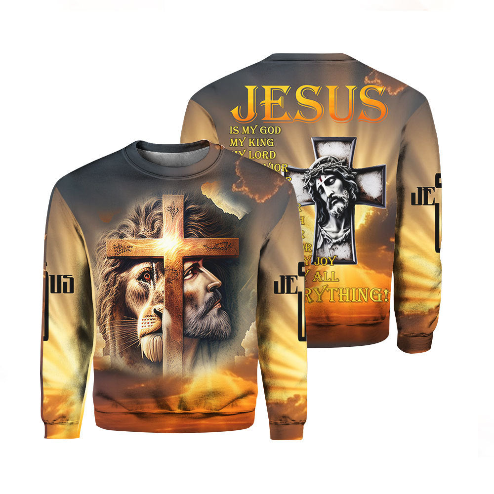 Jesus Is My King My Lord My Savior Crewneck Sweater For Men & Women