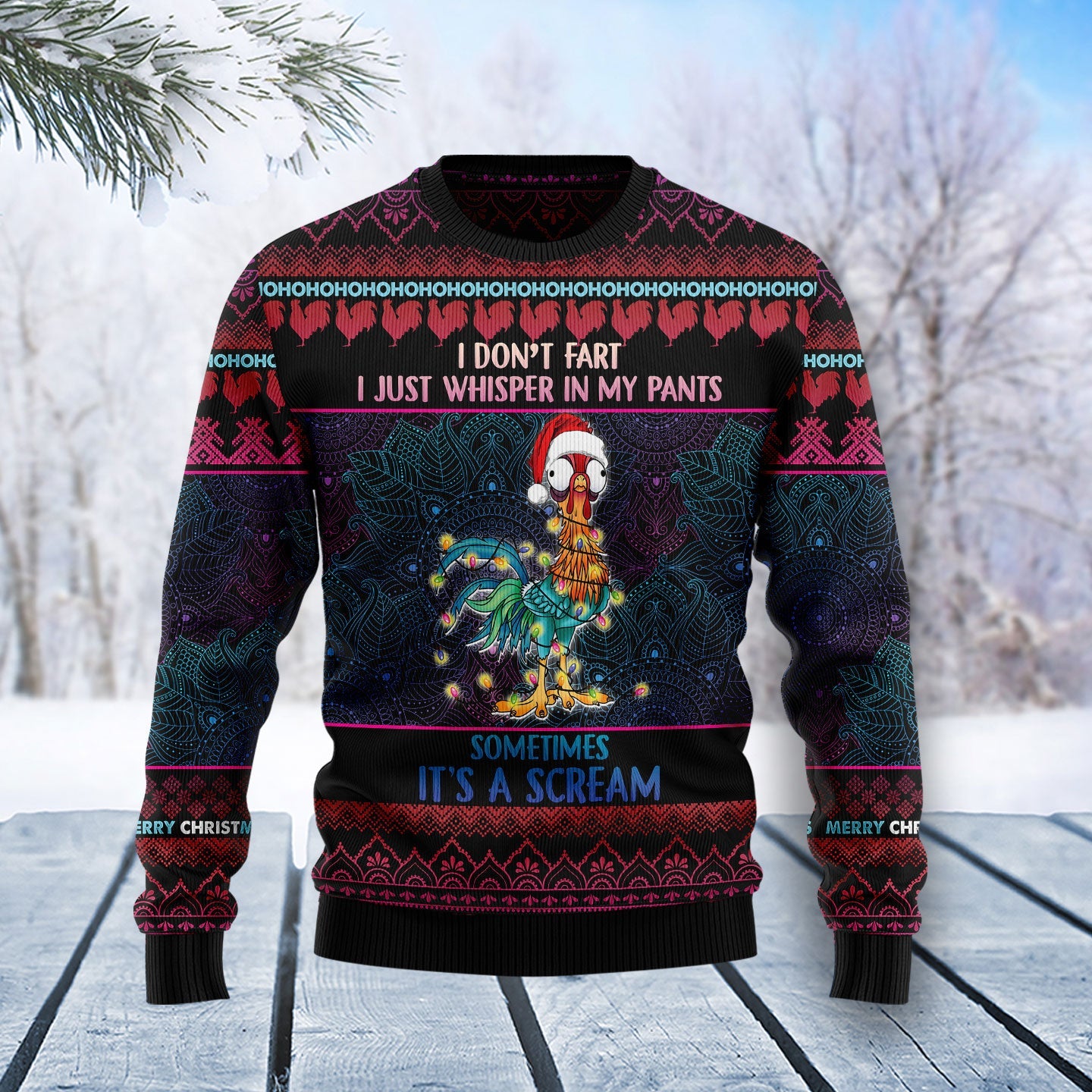 Chicken Funny Christmas Ugly Sweater For Men And Women