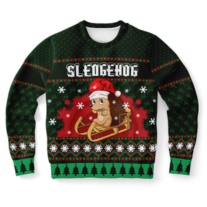 Cute Sledgehog Wears A Noel Hat Ugly Christmas Sweater