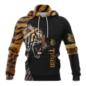 Tiger All Over Print Hoodie For Men And Women